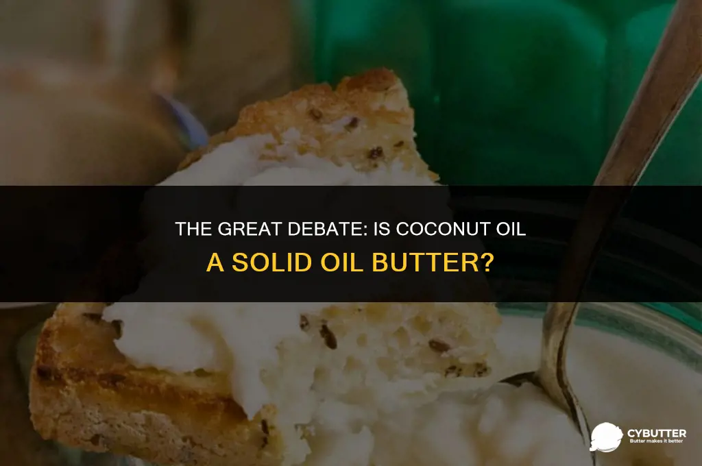 does coconut oil count as a solid oil butter