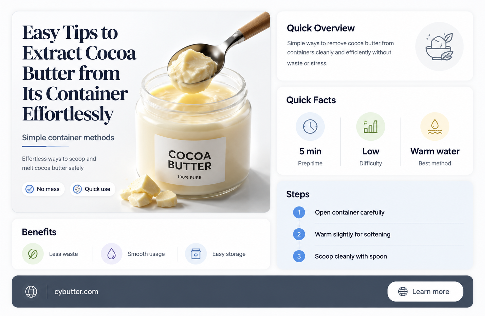 how to get cocoa butter out of container