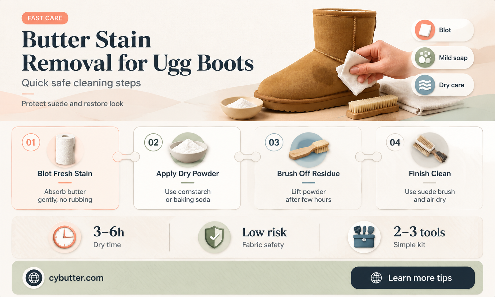 how to get butter stain out of ugg boots