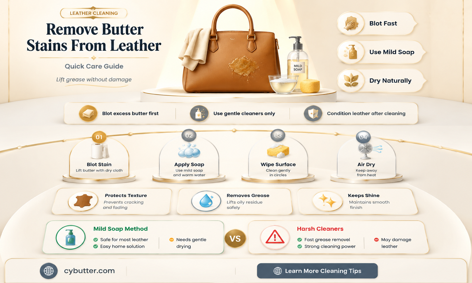 how to get butter off leather