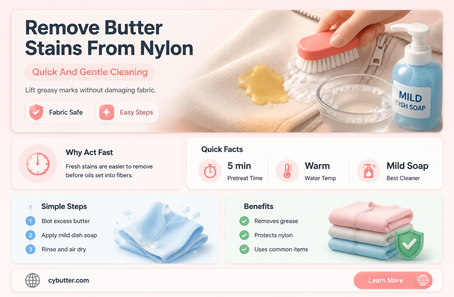 how to get butter out of nylon