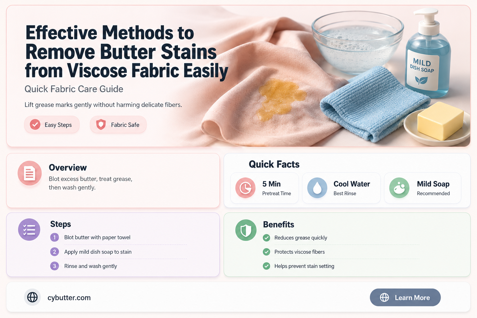 how to get butter out of viscose