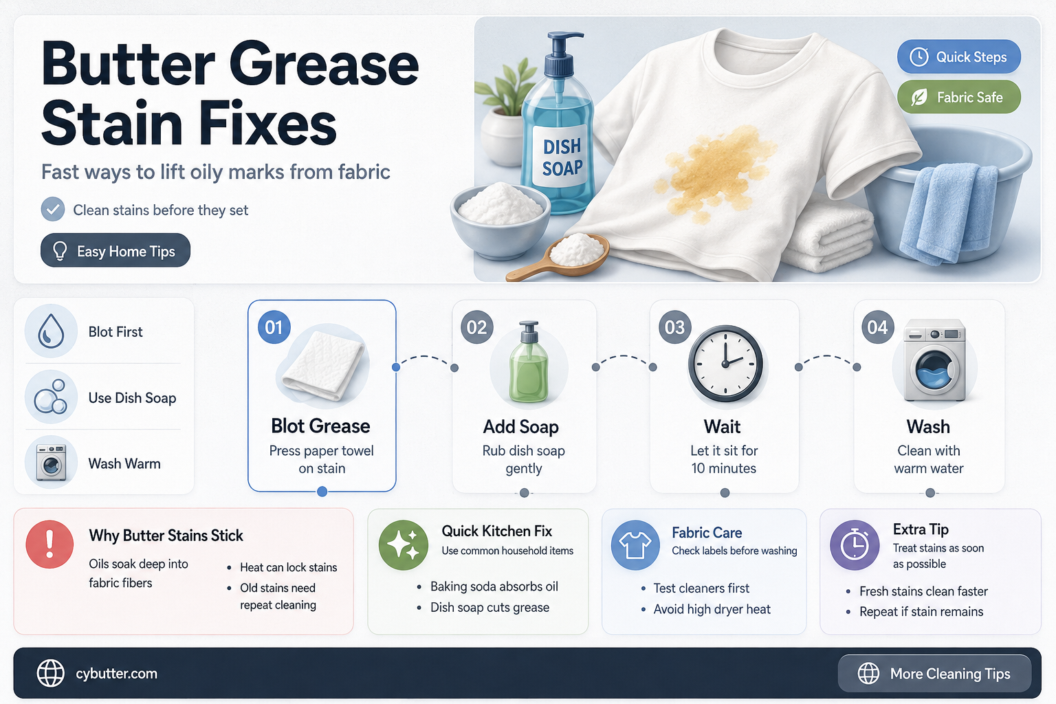how to get a butter grease stain out