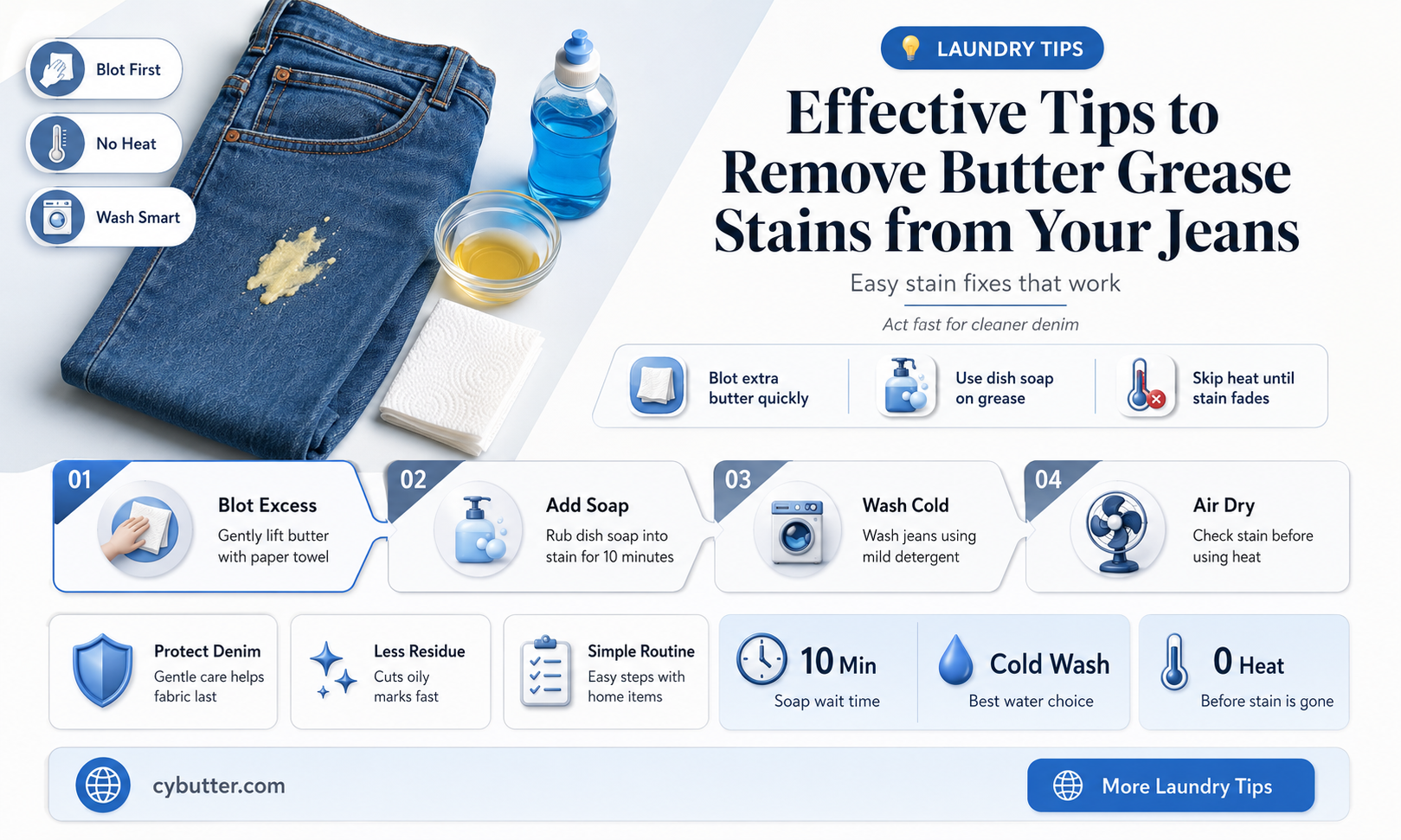 how to get butter grease out of jeans