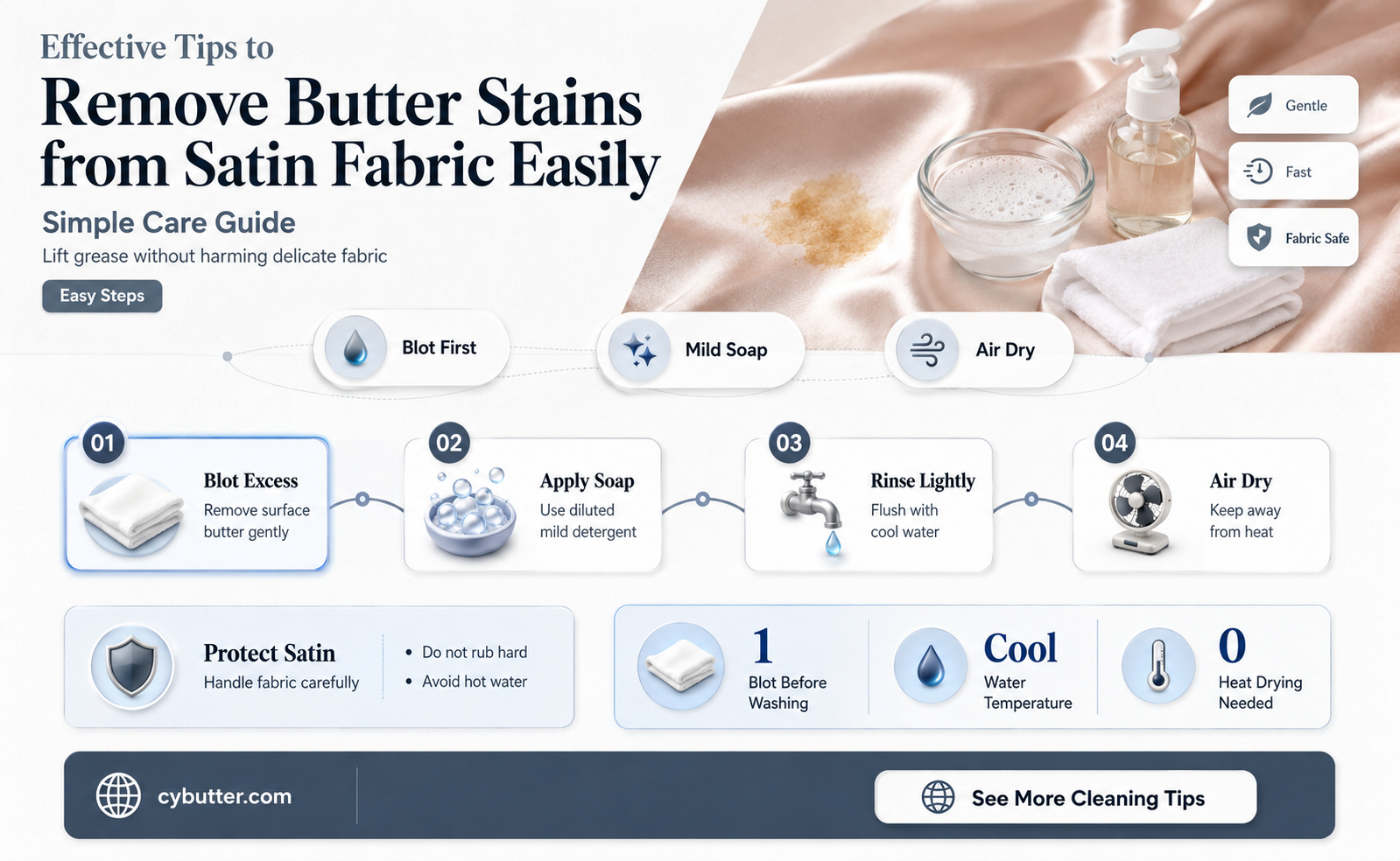 how to get butter out of satin