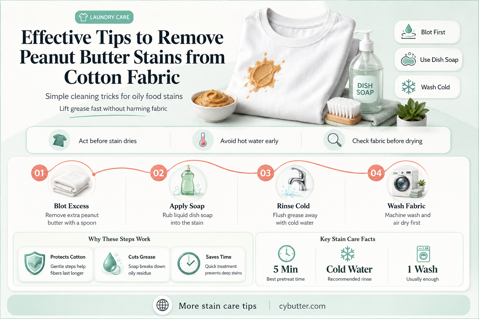 how to get a peanut butter stain out of cotton