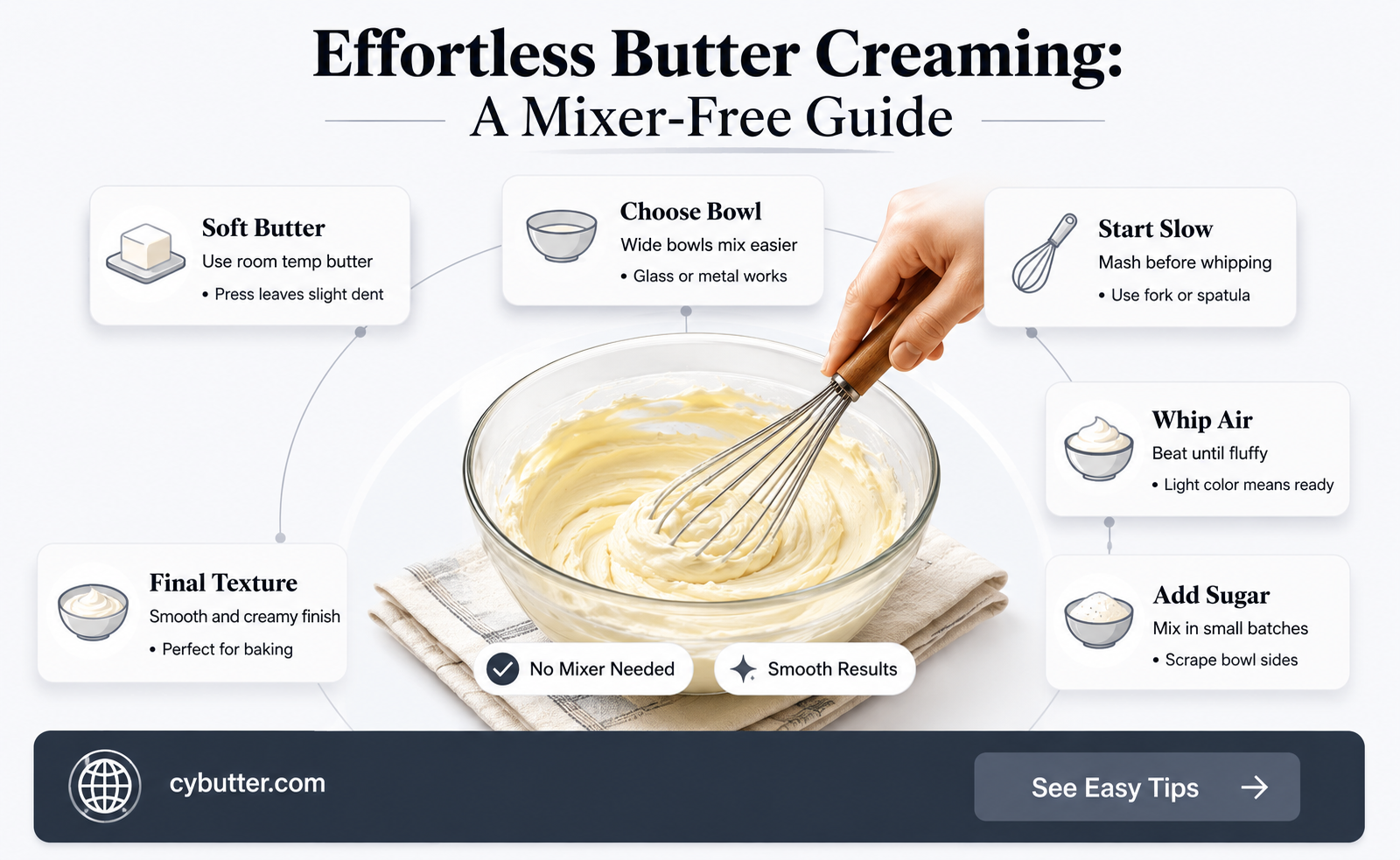 how to cream butter without a mixer
