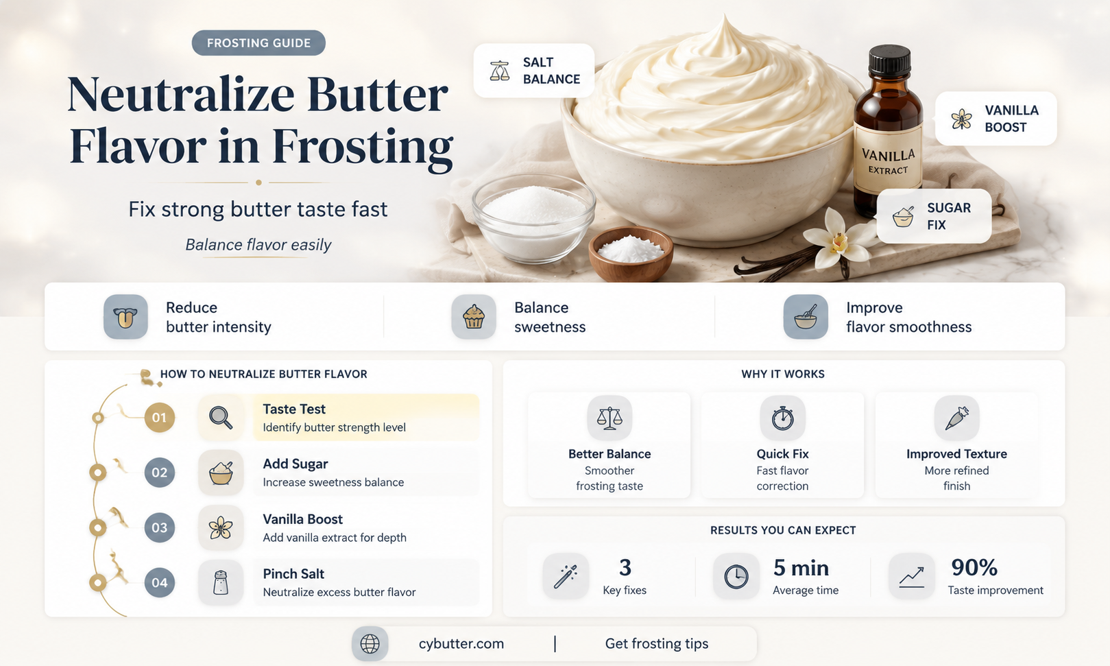 how to get butter taste out of frosting