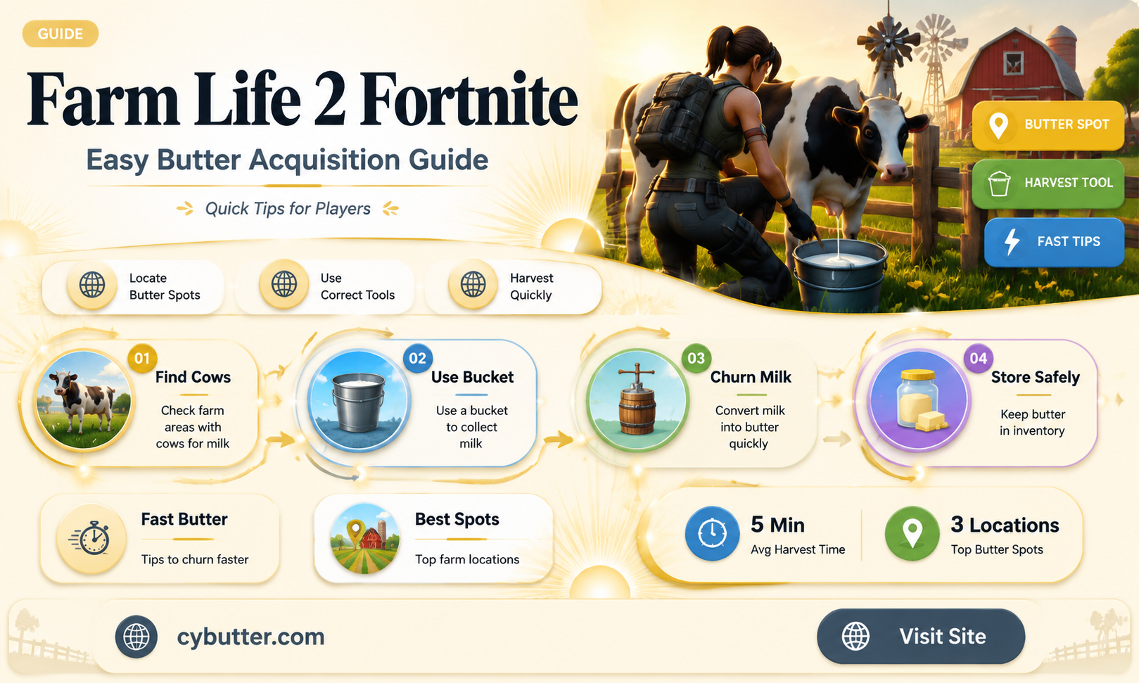 how to get butter in farm life 2 fortnite