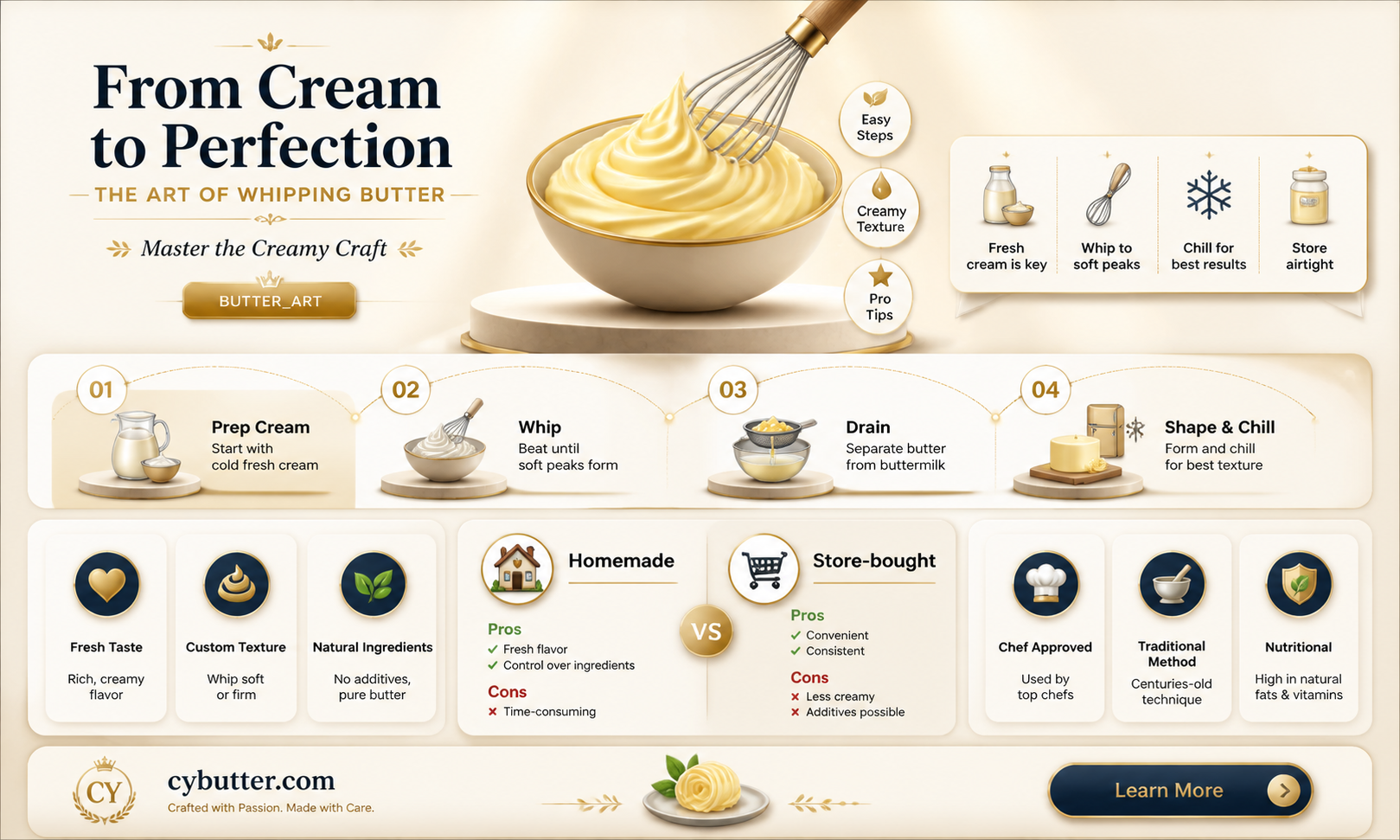 how long does it take to whip butter