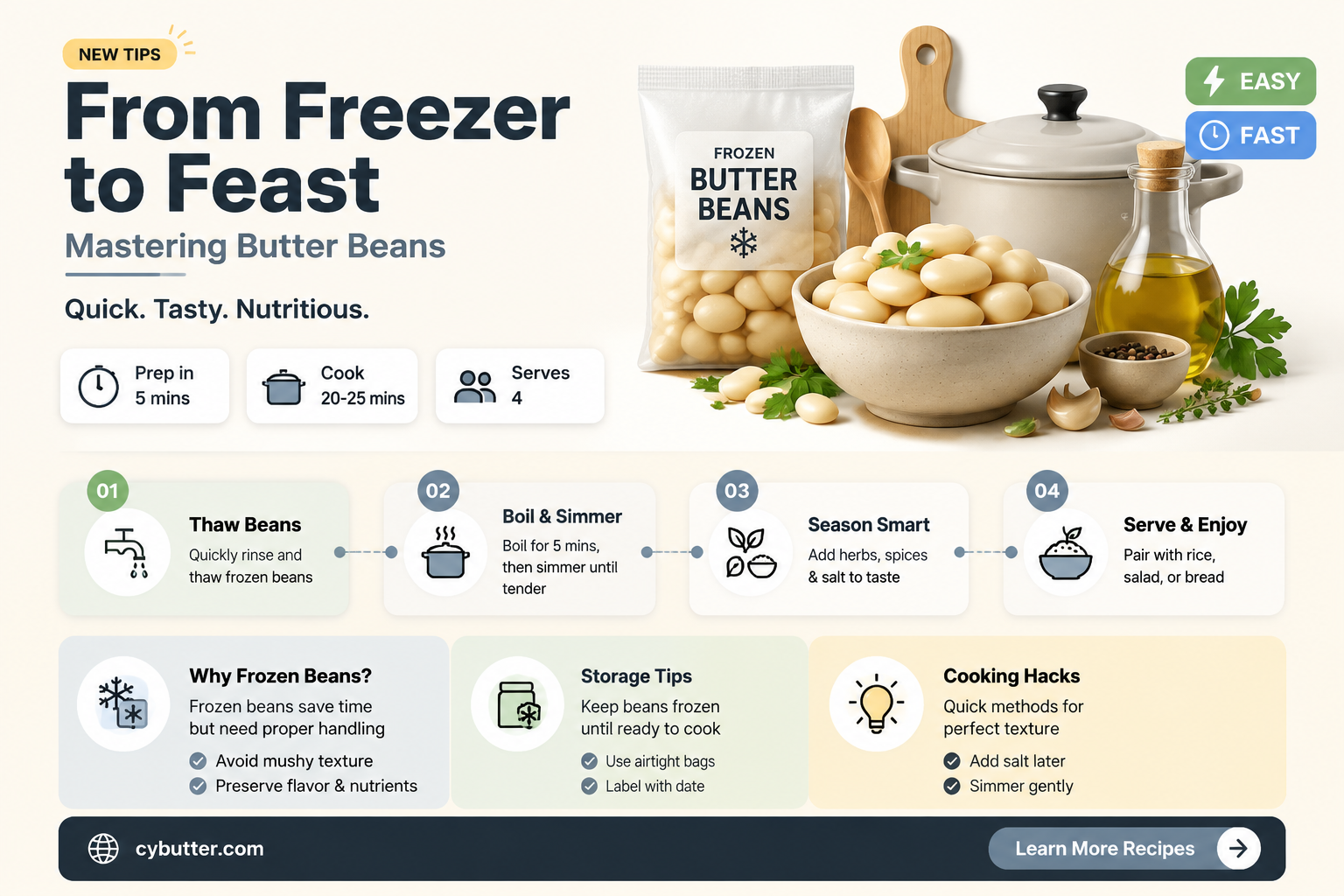 how long to cook frozen butter beans