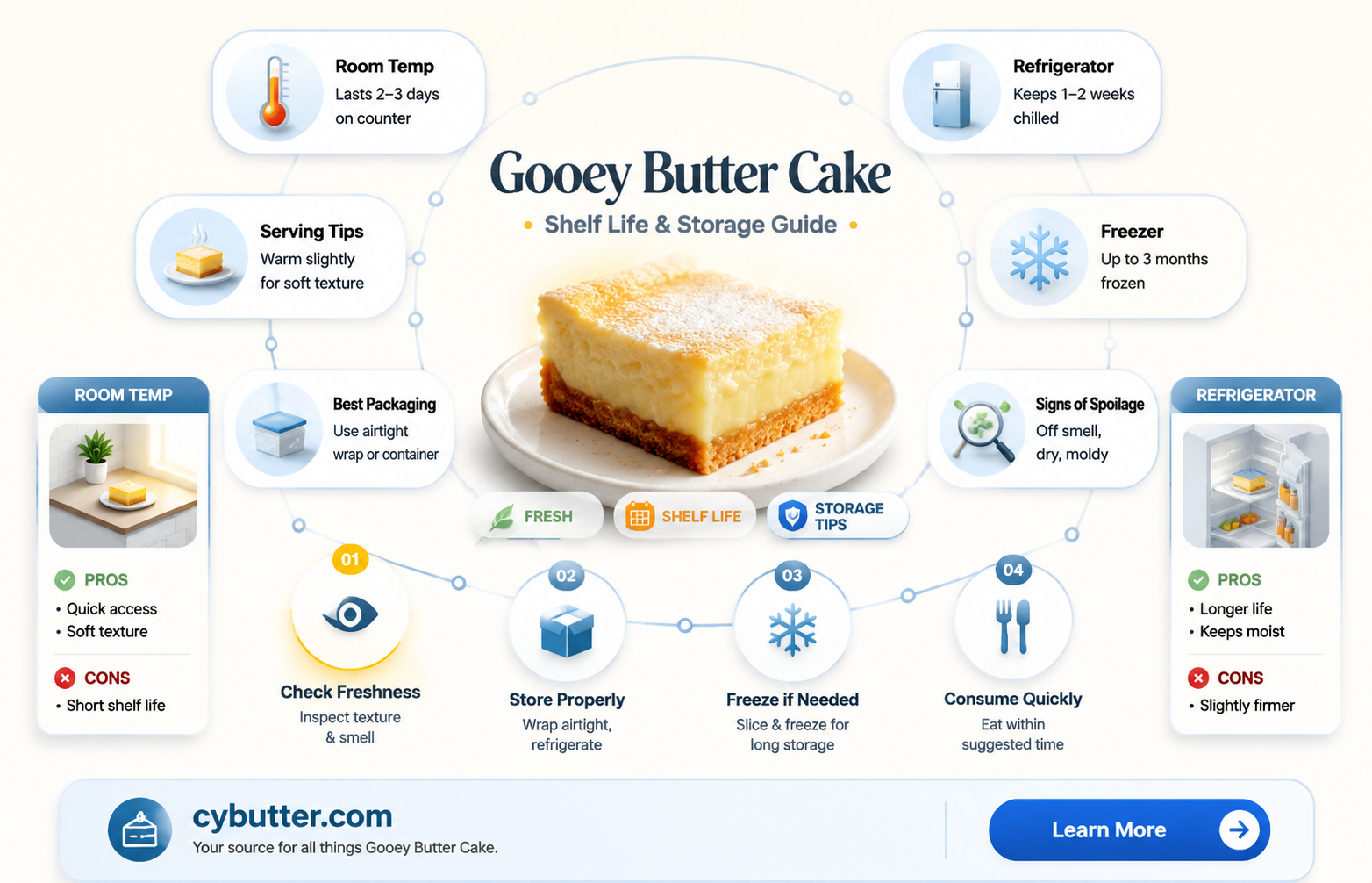 how long is gooey butter cake good for