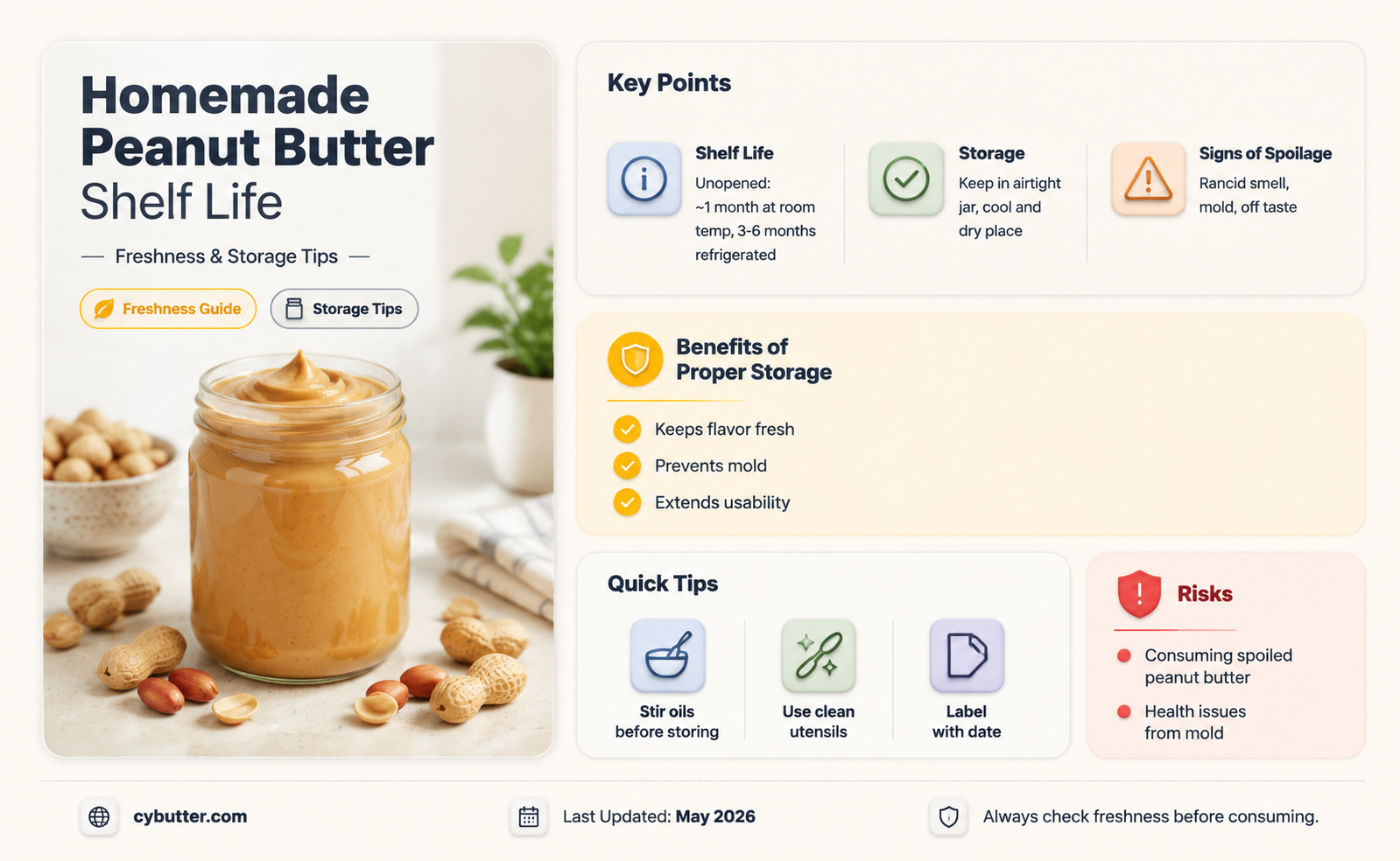 how long is homemade peanut butter good for