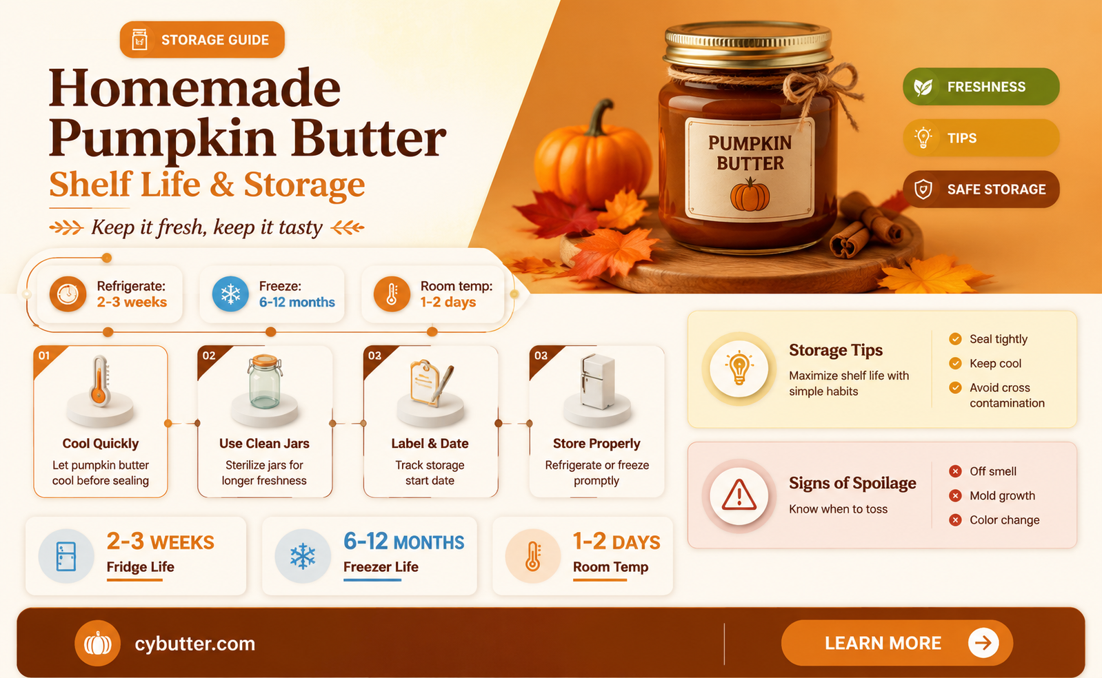 how long is homemade pumpkin butter good for