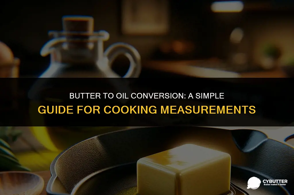 how 2 tbls butter translate in oil