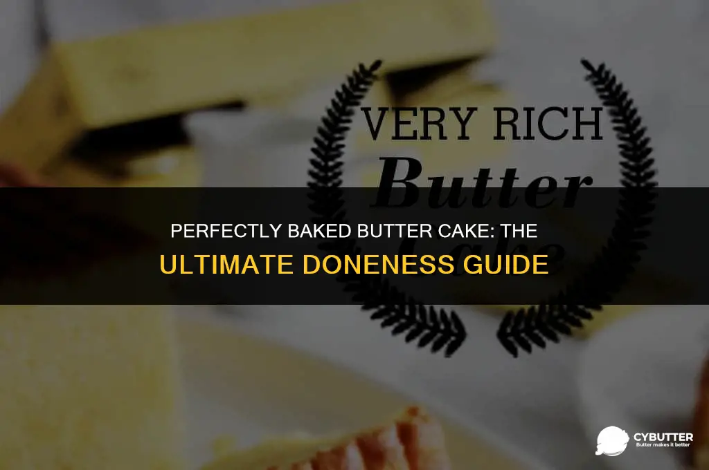 how can you check when a butter cake is cooked