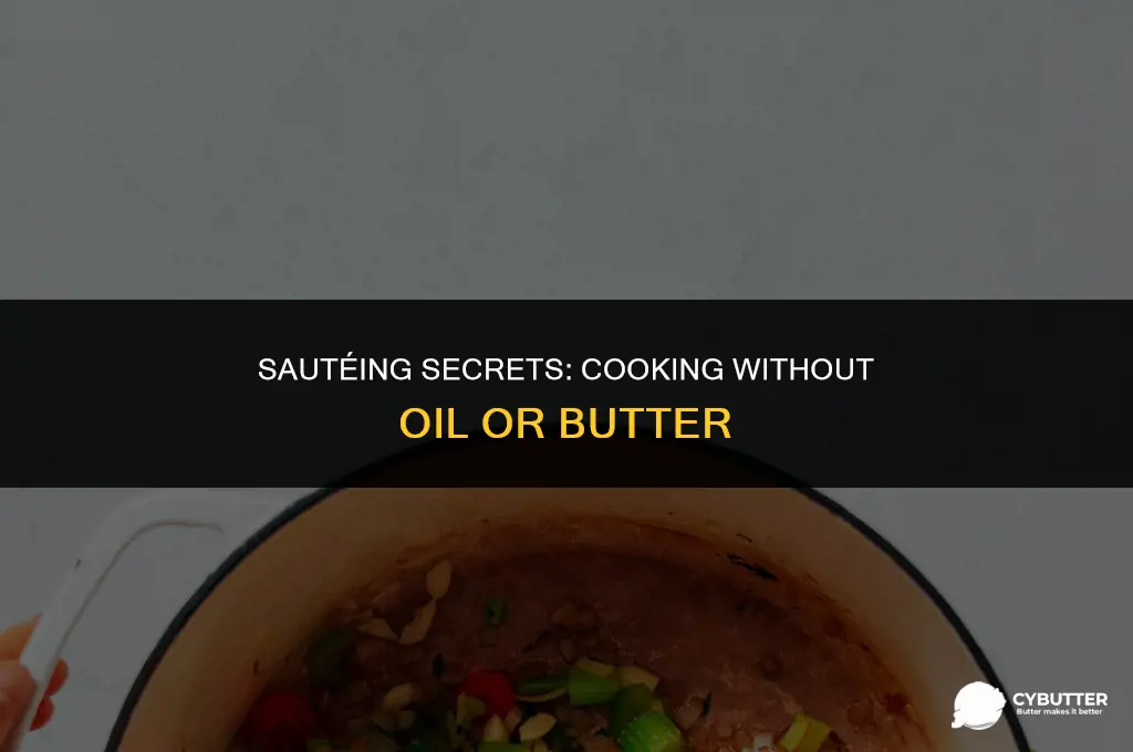 how do you saute without oil or butter