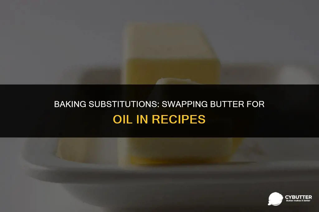 how do you substitute butter for oil in baking
