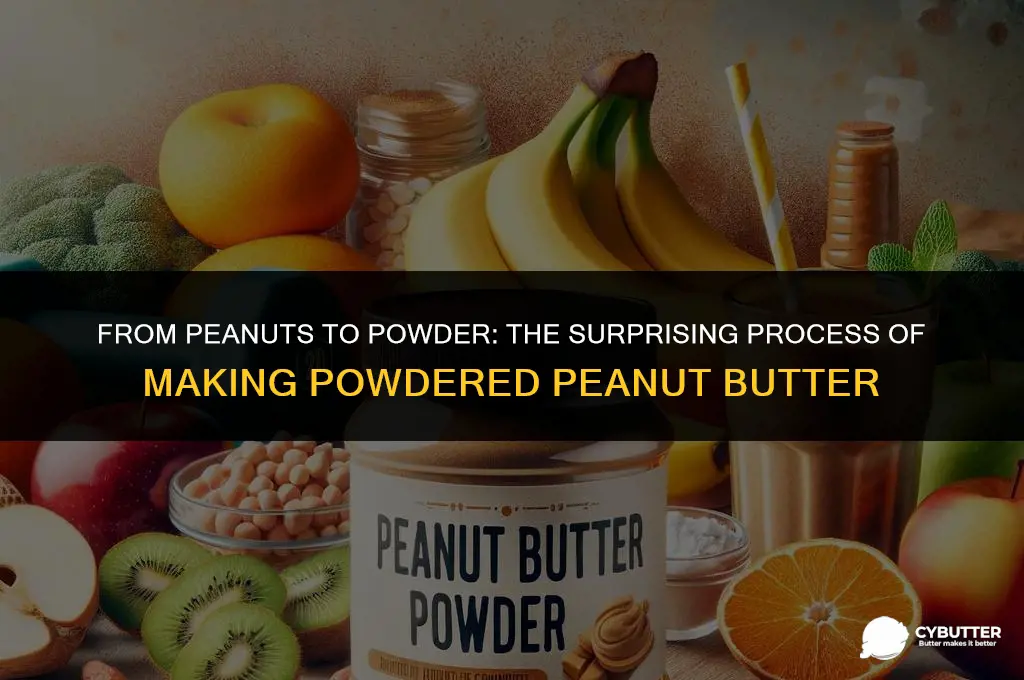 how is powdered peanut butter made