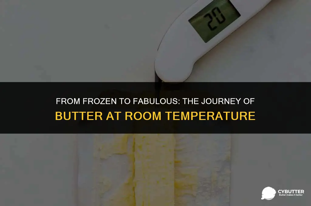 how long a stick of frozen butter becomes room temeprature