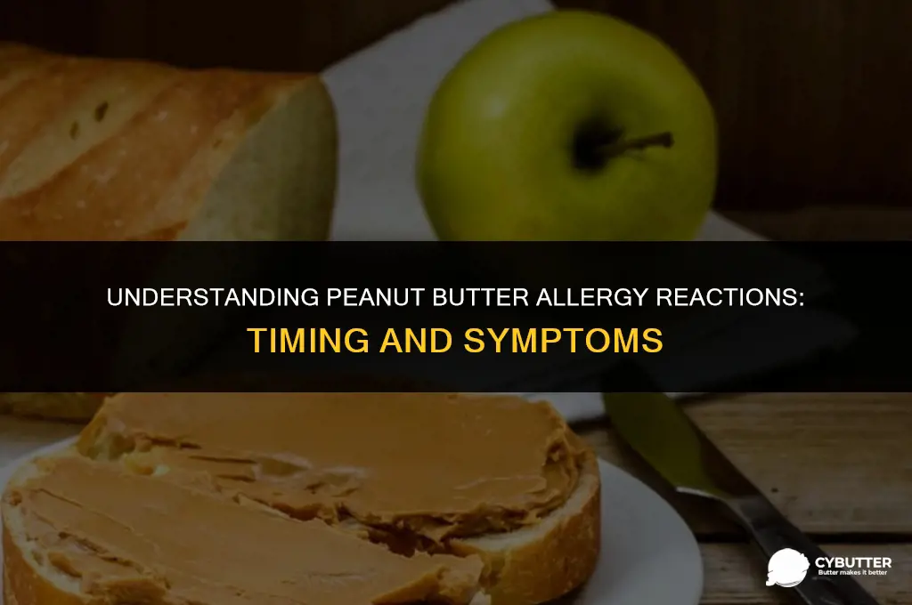 how long after giving peanut butter reaction