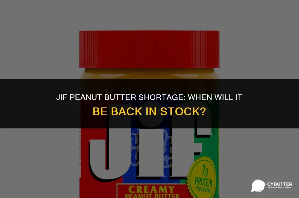 how long before jif peanut butter is back in stock