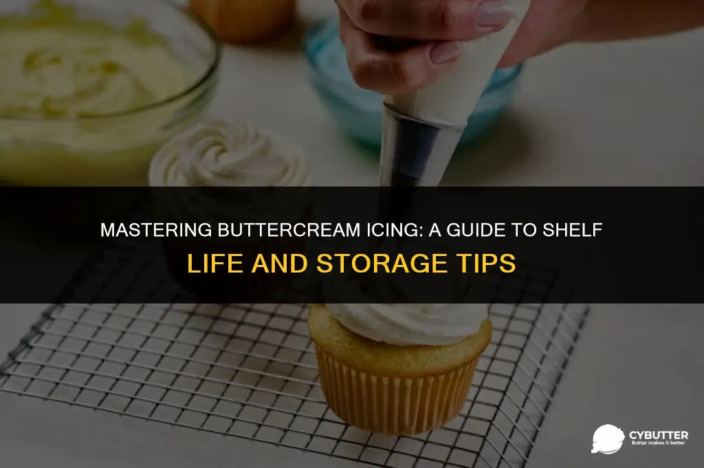 how long butter cream icing coubter stable