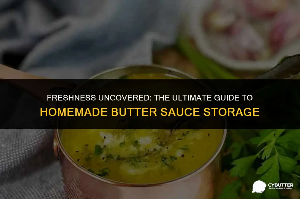 how long can homemade butter sauce stay in the fridge