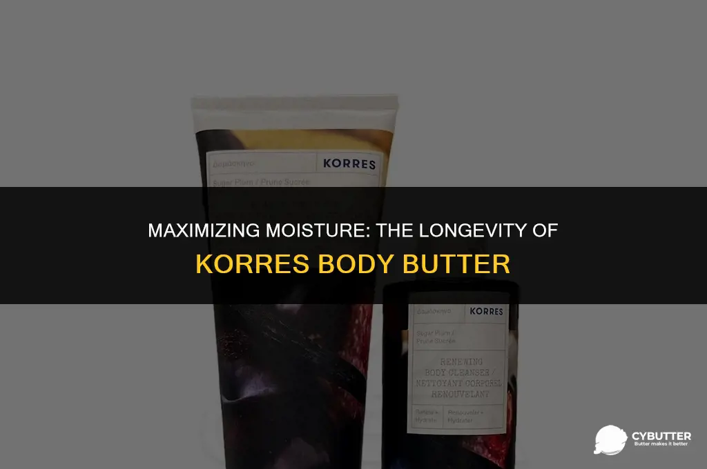how long can korres body butter last