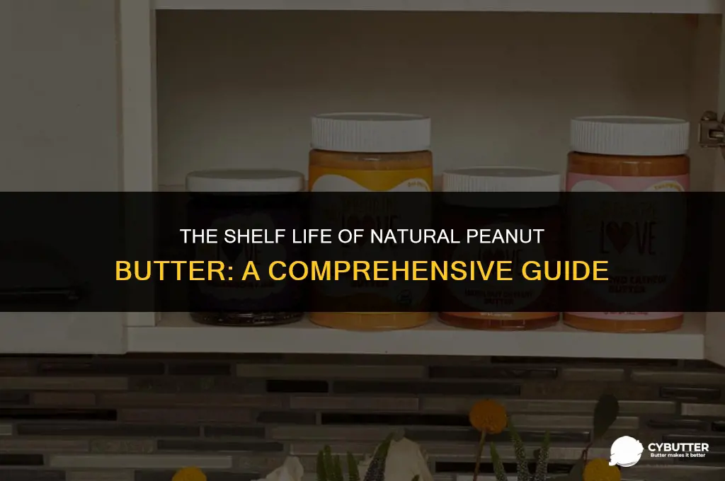 how long can natural peanut butter sit opened without spoiling