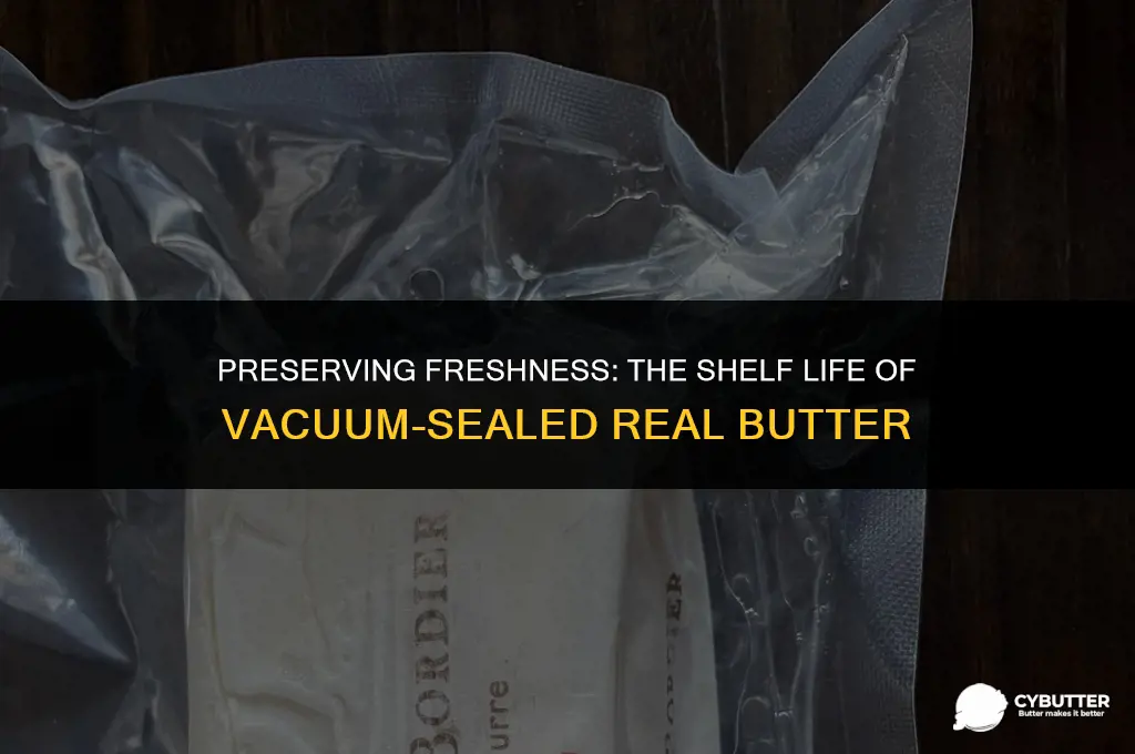 how long can real butter last vacuum sealed