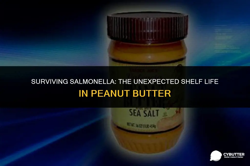 how long can salmonella live in peanut butter