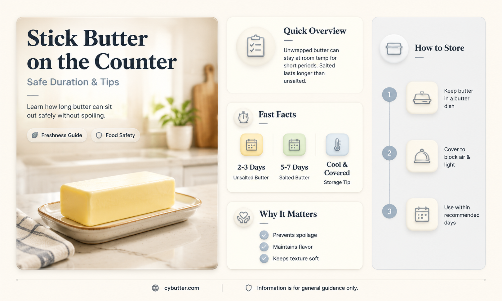 how long is stick butter good for on the counter