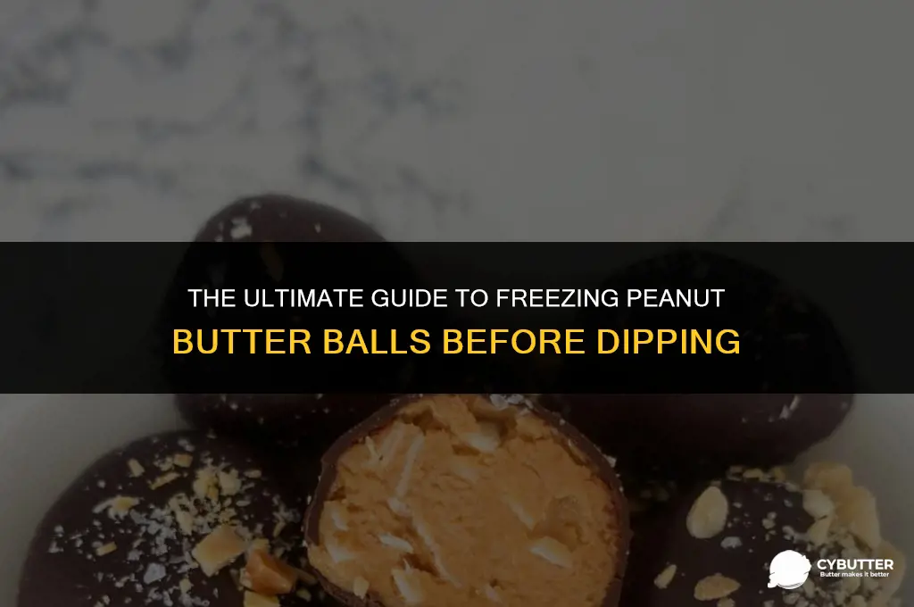 how long can you freeze peanut butter balls before dipping