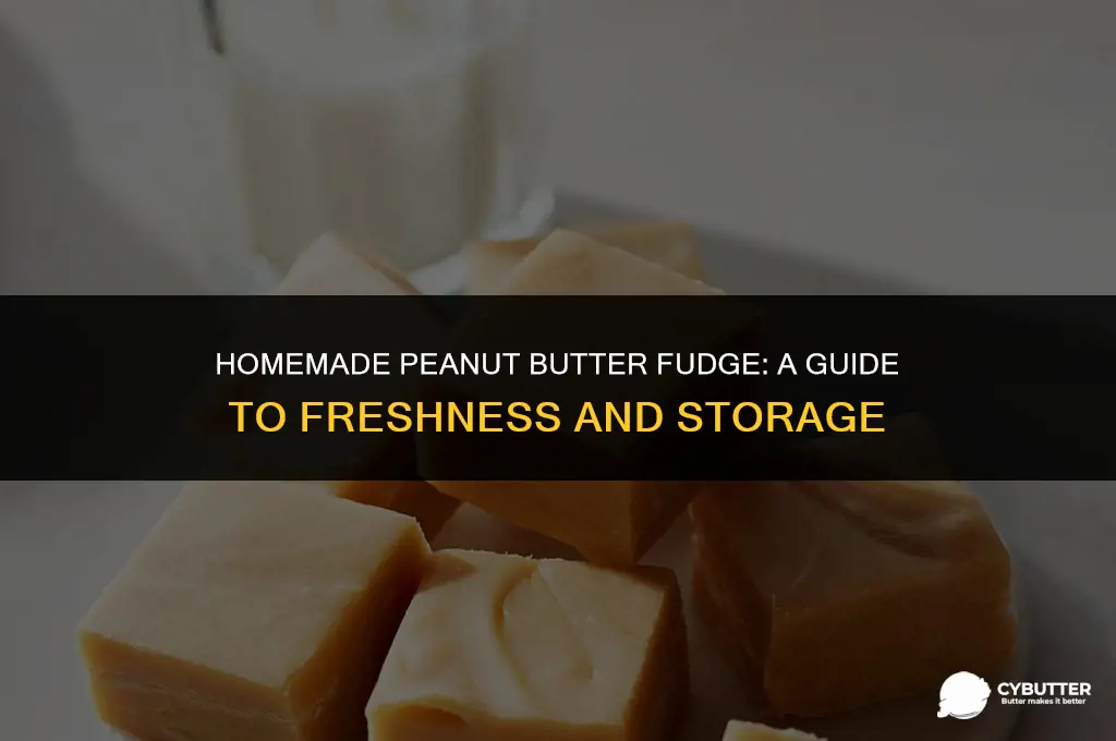 how long can you keep homemade peanut butter fudge