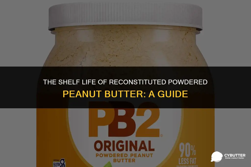 how long can you store reconstituted powdered peanut butter