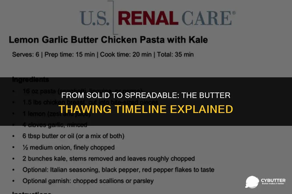 how long do stick of butter take to thaw