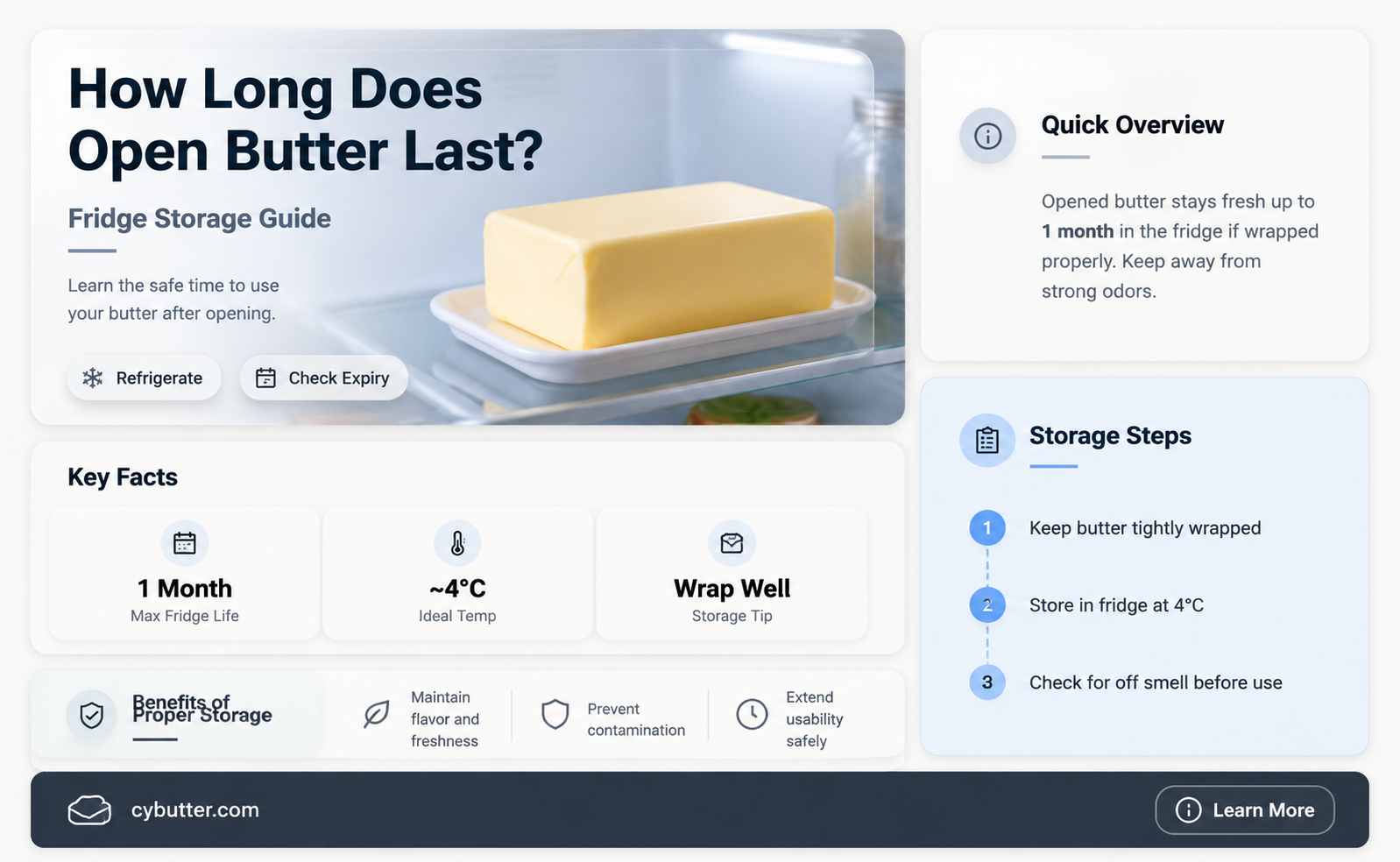 how long is open butter good for in the fridge