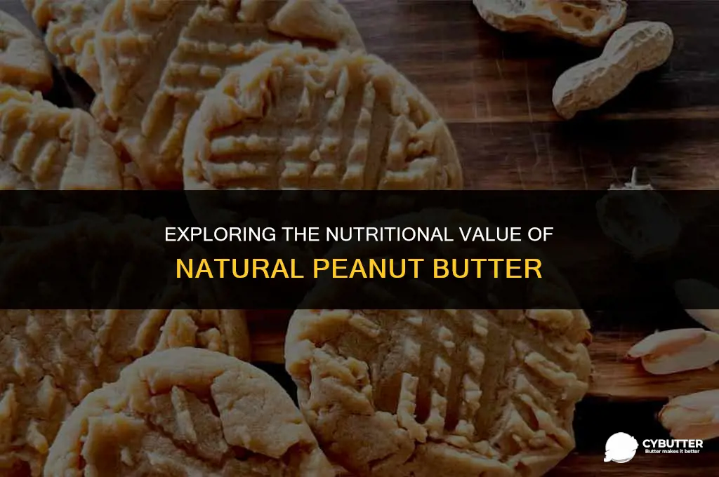 how many calories in natural peanut butter