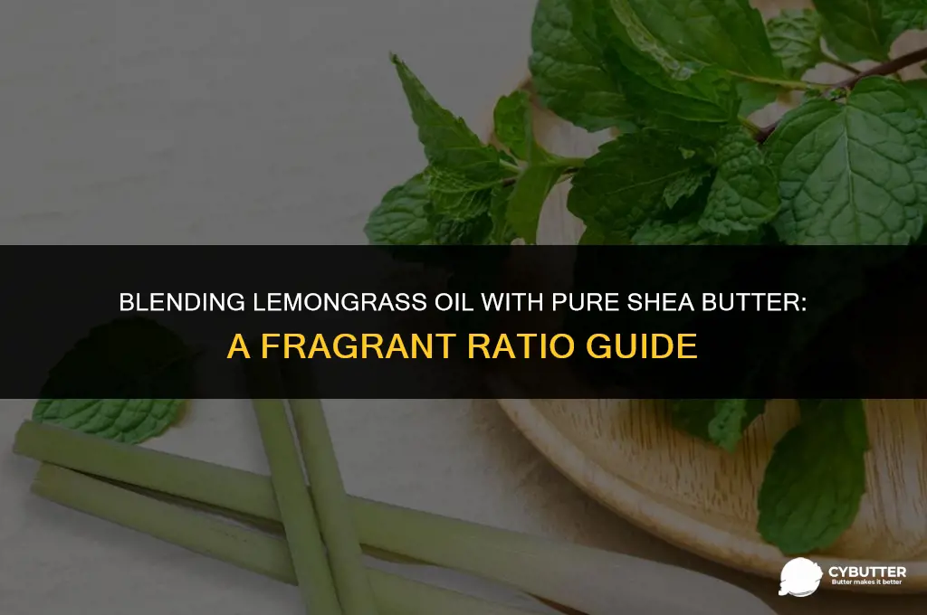 how many drops of lemongrass oil in pure shea butter