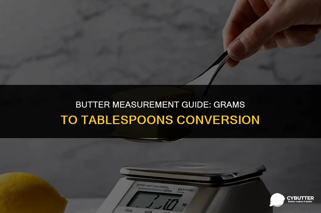 how many grams is 3 tbsp butter
