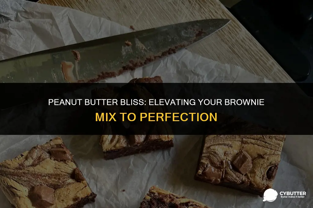 how to add peanut butter to brownie mix