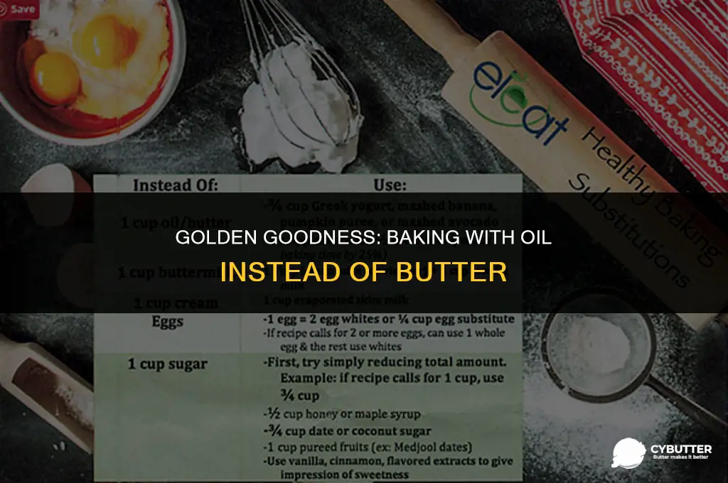 how to bake with oil instead of butter