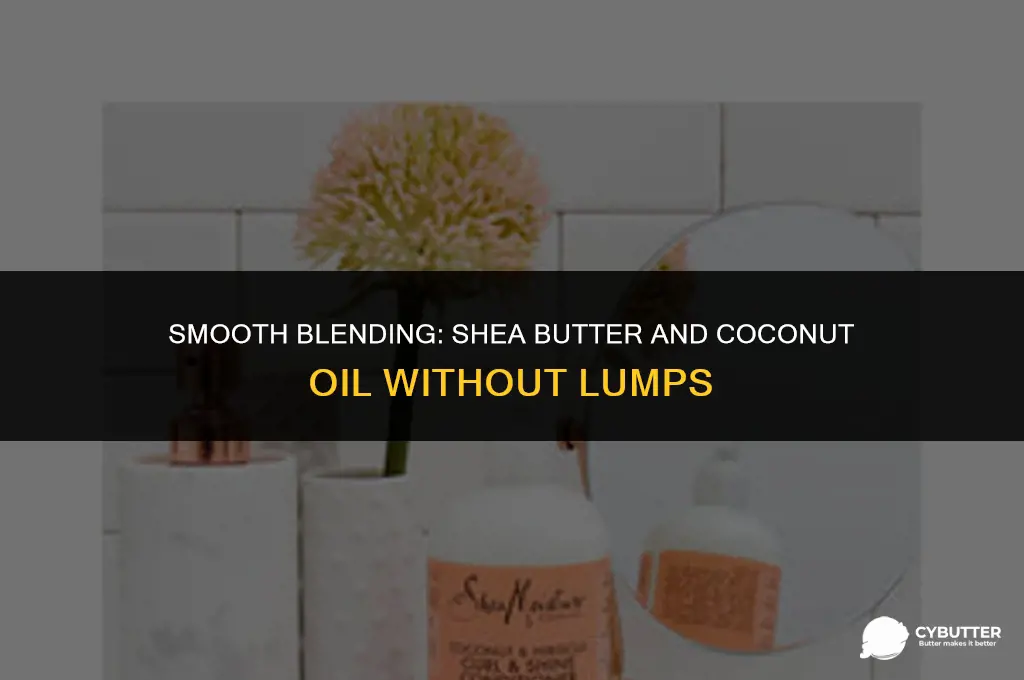 how to blend shea butter and coconut oil without lumps