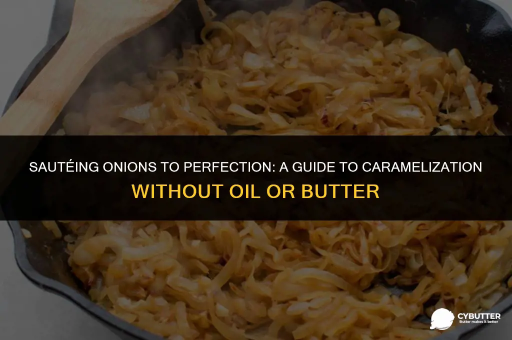 how to carmelize an onion without oil or butter