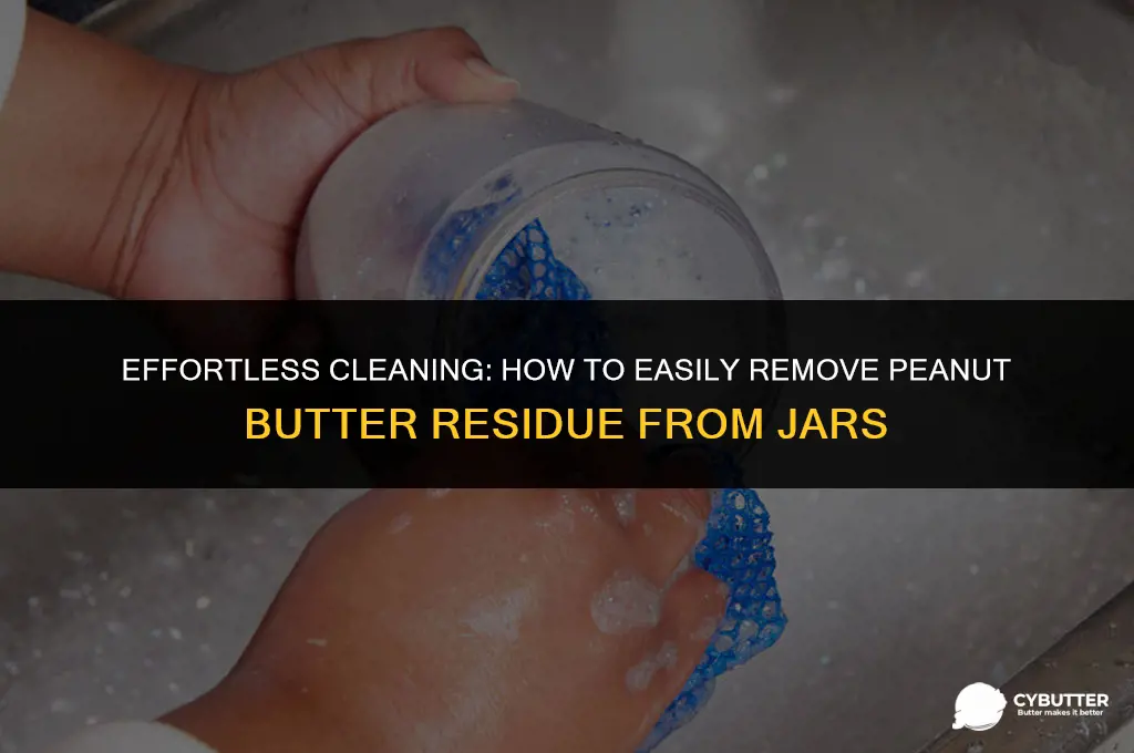 how to clean peanut butter jar