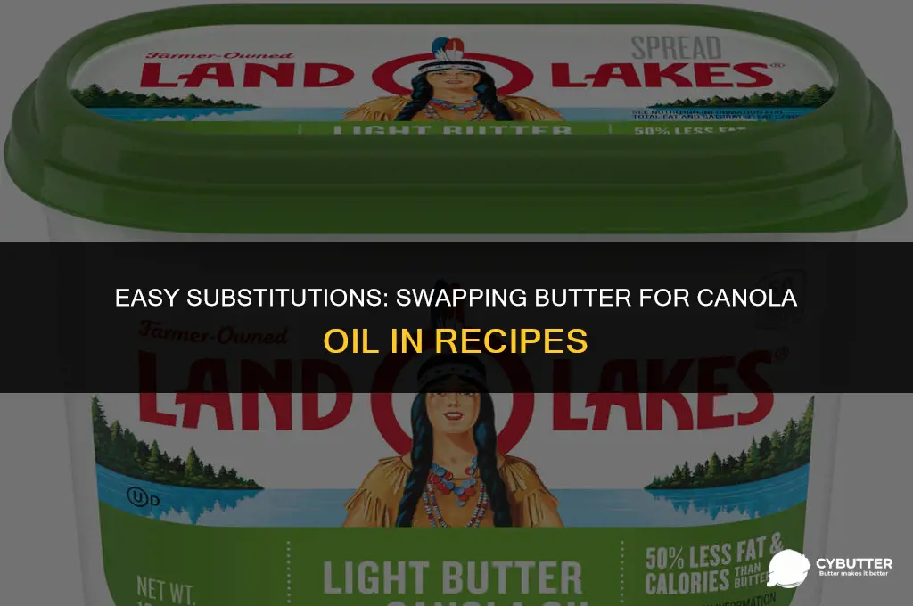how to convert butter to canola oil