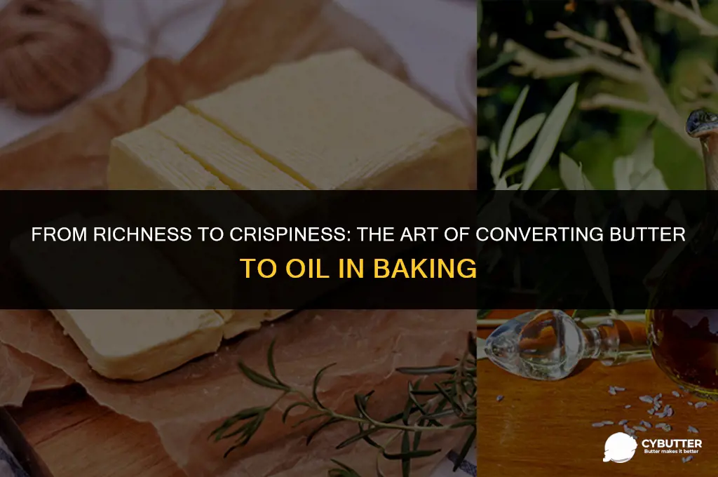 how to convert butter to oil in baking