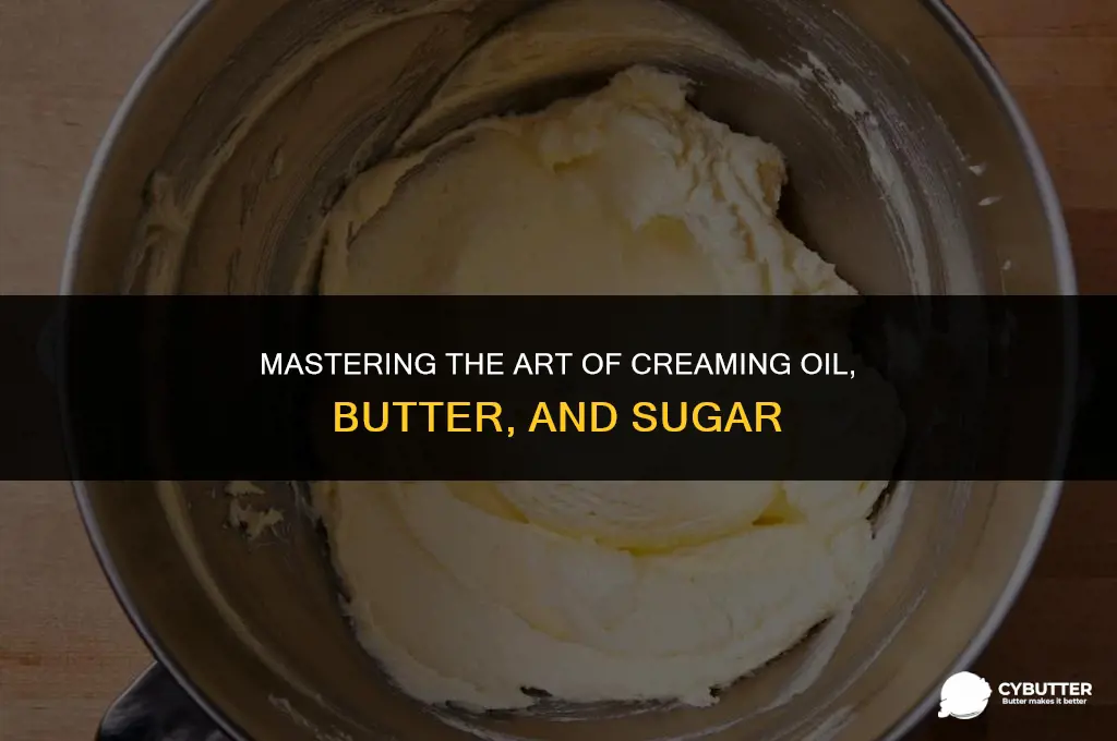 how to cream oil butter and sugar