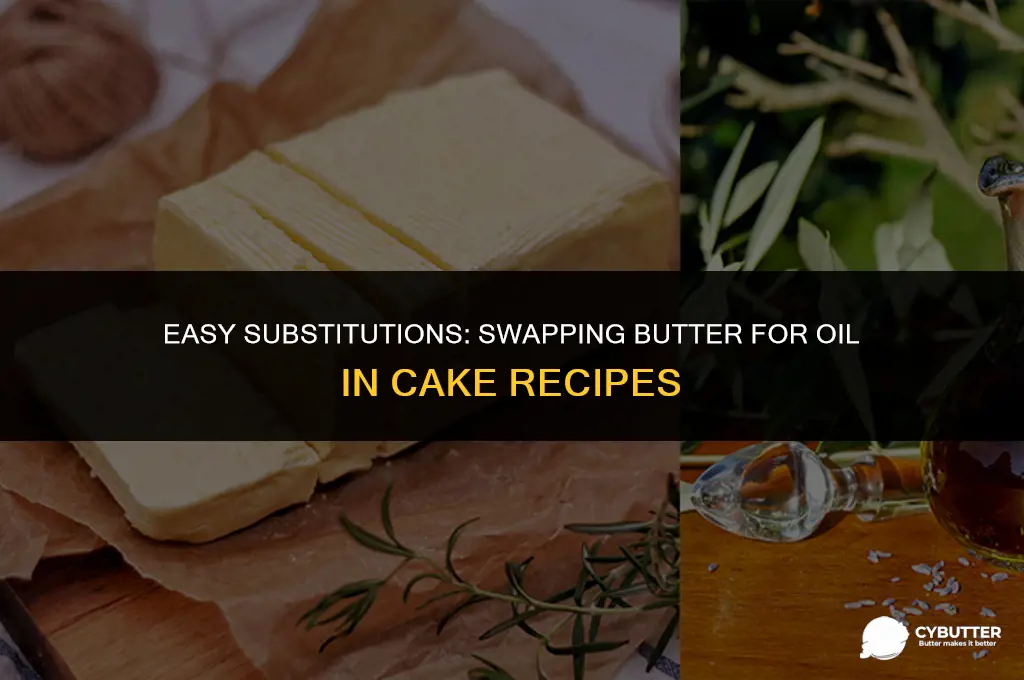 how to exchange butter for oil in a cake recipe